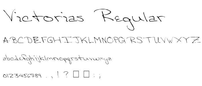 Victorias Regular font
